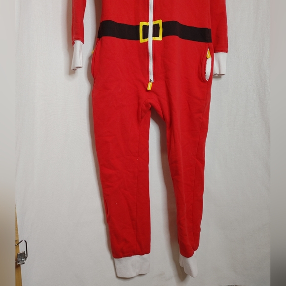Tipsy Elves Women's Santa Jumpsuit With Fur Onesie Red White Small S - Picture 3 of 9